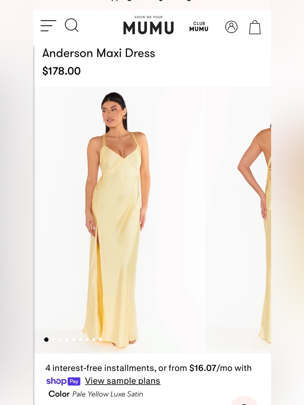 Show Me Your Mumu Anderson Dress and  Sioree Shawl pale yellow